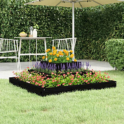 Maison Chic Jardinière,Bac à fleurs - pot de fleur Noir 80x80x27 cm Bois massif de pin -GKD50812