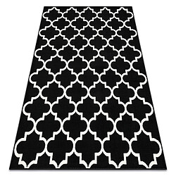 RUGSX BCF Tapis Morad TRELIS Treillis marocain - noir 120x170 cm