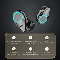 Avis Universal Écouteurs sans fil Écouteurs de jeu Stéréo Bluetooth Compatible Sport Étanche Bouchons d'oreille Casque avec microphone