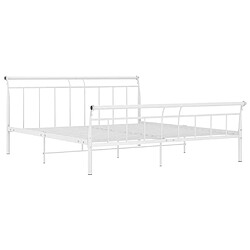 Maison Chic Lit adulte - Lit simple Cadre de lit,Structure du lit Contemporain Blanc Métal 180x200 cm -MN13397