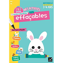 Mes activités effaçables, maternelle petite section, 3-4 ans