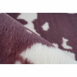 Avis Paris Prix Tapis Imitation Fourrure Rabbit Violet & Blanc 120 x 160 cm