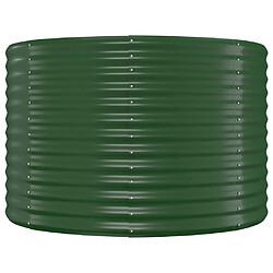 Acheter Maison Chic Jardinière,Lit surélevé de jardin - Bac à fleurs - pot de fleur Vert 554x100x68cm Acier enduit de poudre -GKD94408