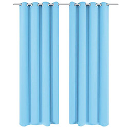 vidaXL Rideau avec œillets métalliques 2 pcs 135 x 175 cm Turquoise