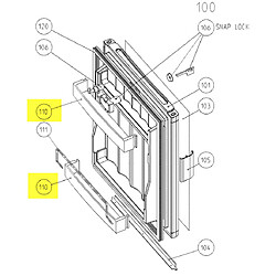 Dometic Balconnet Porte Bouteilles Sup/inf reference : 296348700