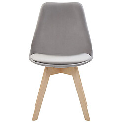 Acheter Beliani Chaise de salle à manger DAKOTA II Set de 2 Velours Gris