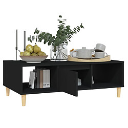 Avis vidaXL Table basse noir 103,5x60x35 cm bois d'ingénierie