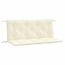 vidaXL Coussins de banc de jardin lot de 2 blanc crème tissu Oxford