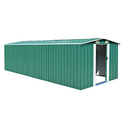 vidaXL Abri de jardin 257x580x181 cm Métal Vert