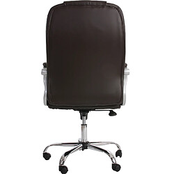 Mendler Fauteuil de bureau américain Boston XXL, charge 150kg, similicuir ~ marron