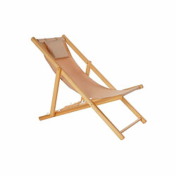 Chaise longue DKD Home Decor Marron Naturel Polyester MDF (57,5 x 113 x 77 cm)