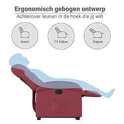 vidaXL Fauteuil inclinable électrique rouge bordeaux tissu pas cher