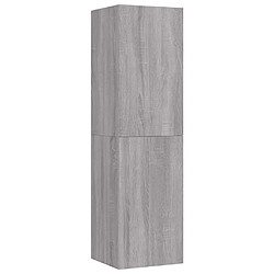 vidaXL Meuble TV mural Sonoma gris 30,5x30x110 cm