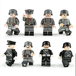 Universal 8pcs Blocs de construction militaire Mini Fig 2 Station Officiels allemands et soldats Blocs de construction Jouets