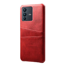 Coque en TPU + PU anti-griffes, rouge pour Vivo S12/V23 5G