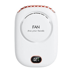 Mini Ventilateur De Cou Ventilateur De Refroidissement Personnel Portable Rechargeable USB Blanc