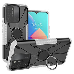 Coque en TPU anti-chute avec béquille pour votre Tecno Spark Go 2022 - blanc