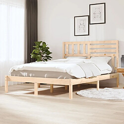 vidaXL Cadre de lit sans matelas bois massif de pin 140x200 cm