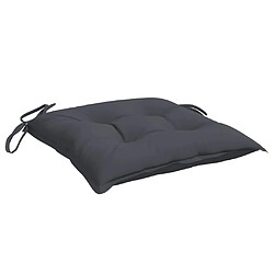 Avis vidaXL Coussins de chaise lot de 4 anthracite 50x50x7 cm tissu oxford