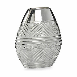 Gift Decor Vase Largeur Argenté Céramique 9,8 x 26,5 x 22 cm (6 Unités)