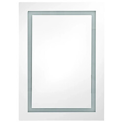 Acheter Maison Chic Armoire de salle de bain,Meuble de rangement,Meuble haut à miroir LED blanc et chêne 50x13x70cm -GKD475106