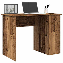 vidaXL Bureau vieux bois 100x55x75 cm bois d'ingénierie