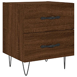 vidaXL Table de chevet chêne marron 40x35x47,5 cm bois d’ingénierie