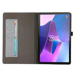 Etui en PU avec support et porte-carte pour votre Lenovo Tab P11 Pro Gen 2 - gris