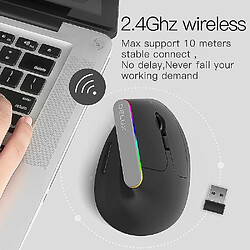 Universal M618C Wireless Mouse Ergonomic Vertical 6 Boutons Gaming Mouse RVB 1600 DPI Optical Suman avec PC pour PC pas cher