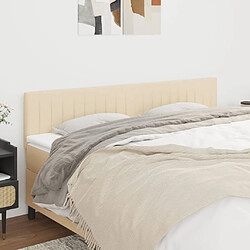 Maison Chic Lot de 2 Têtes de lit design pour chambre - Décoration de lit Crème 80x5x78/88 cm Tissu -MN91890