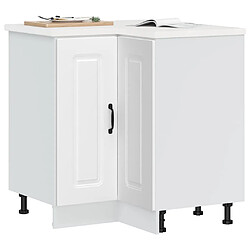 vidaXL Armoire d'angle de cuisine Kalmar blanc bois d'ingénierie