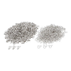 200pcs crochets et attaches pour les yeux pour accessoire de soutien-gorge de jupe de collier de robe 16x9mm pas cher