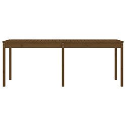 Acheter vidaXL Table de jardin marron miel 203,5x100x76 cm bois massif de pin