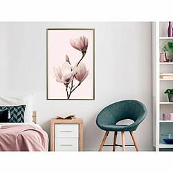 Paris Prix Affiche Murale Encadrée Blooming Magnolias III 40 x 60 cm Or