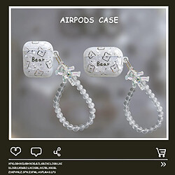 GUPBOO Airpods Coque Housse Étui Protecteur Compatible pour AirPods 3-Ins mignon ours dessin animé fille