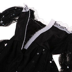 1/3 Cute Star Princess Robe Gauzy avec dentelle pour poupées BJD Changing Accs Black pas cher