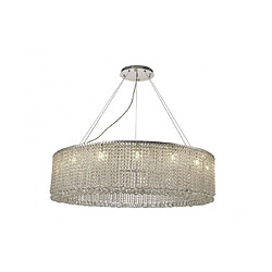 Luminaire Center Grand Chandelier Empire Chrome poli 15 ampoules 92cm