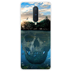 Coque en TPU impression de motifs souple réflexion du crâne pour votre OnePlus 8