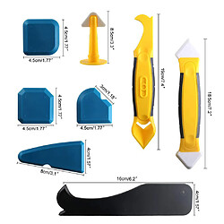 Avis Trousse à outils de calfeutrage 8 pièces, trousse à outils en Silicone avec dissolvant de calfeutrage/outil de finition de mastic pour