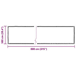 vidaXL Bâche transparente avec œillets 1x8 m polyéthylène pas cher