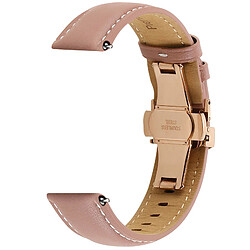 Avizar Bracelet pour Galaxy Watch 5 / 5 Pro / 4 Cuir Boucle Papillon rose poudré