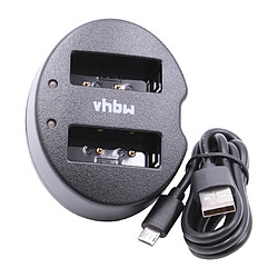 vhbw micro USB chargeur double pour batteries appareil photo Olympus Pen E-P1, E-P2, E-P3, E-PL1, E-PL3, E-PL5, E-PL6, E-PL7, E-PM2, E-PM3