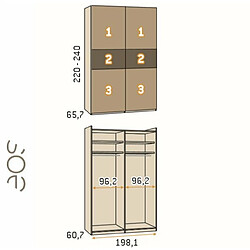 Inside 75 Armoire d'angle COSMO - Polar Pizzara