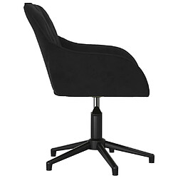 Acheter vidaXL Chaises pivotantes à manger lot de 2 Noir Velours