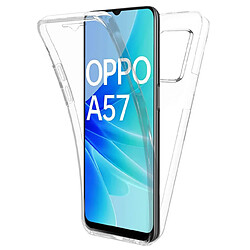 Htdmobiles Coque pour Oppo A77 5G / A57 4G / 5G / A57s / Realme Narzo 50 5G - housse etui silicone gel fine 360 integrale (avant et arriere) + film ecran - TRANSPARENT