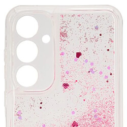 Avis iLike Coque arrière en silicone à paillettes d'eau pour Samsung Galaxy A55 5G (A556B) Rose