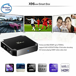 Acheter X96Mini Tv Box Network Stb S905W 4K Hd Wifi Télécommande Intelligente Android Ios Us Plug 1 8Gb