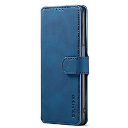 Etui en PU DG.MING anti-chocs avec support, bleu pour votre OnePlus Nord N200 5G