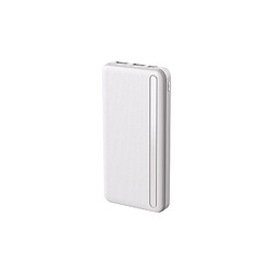 Forever SETTY Power Bank Chargeur de batterie LCD 10 000 mAh 2 ports USB pour tous les téléphones portables, Samsung, iPhone, Xiaomi, Huawei, batterie de voyage, couleur blanche