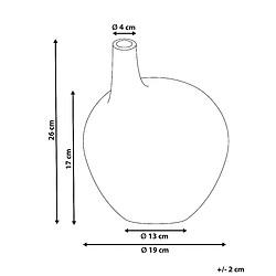 Avis Beliani Vase décoratif BENTONG fait à la main Céramique 26 cm Bleu clair